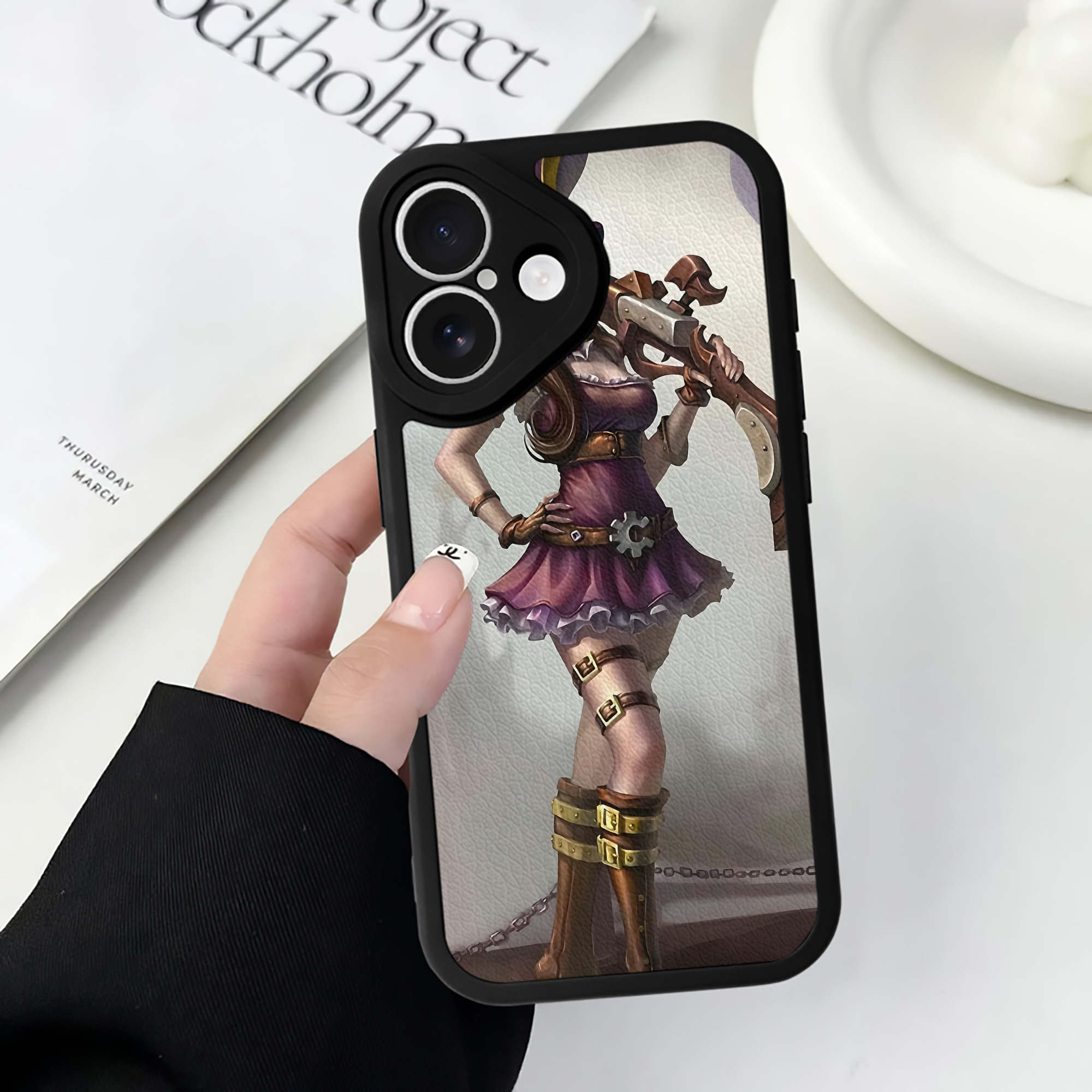 リーグ・オブ・レジェンド League of Legends LOL 【iPhone 16シリーズ対応】シリコンスマホケース（レザー調） 材質：シリコン